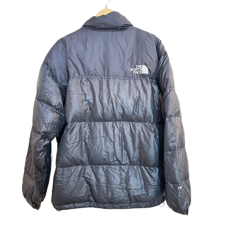 VTG The North Face Nuptse Black 700 Jacket Puffer Down Glossy Black 96 Men’s XL‎
